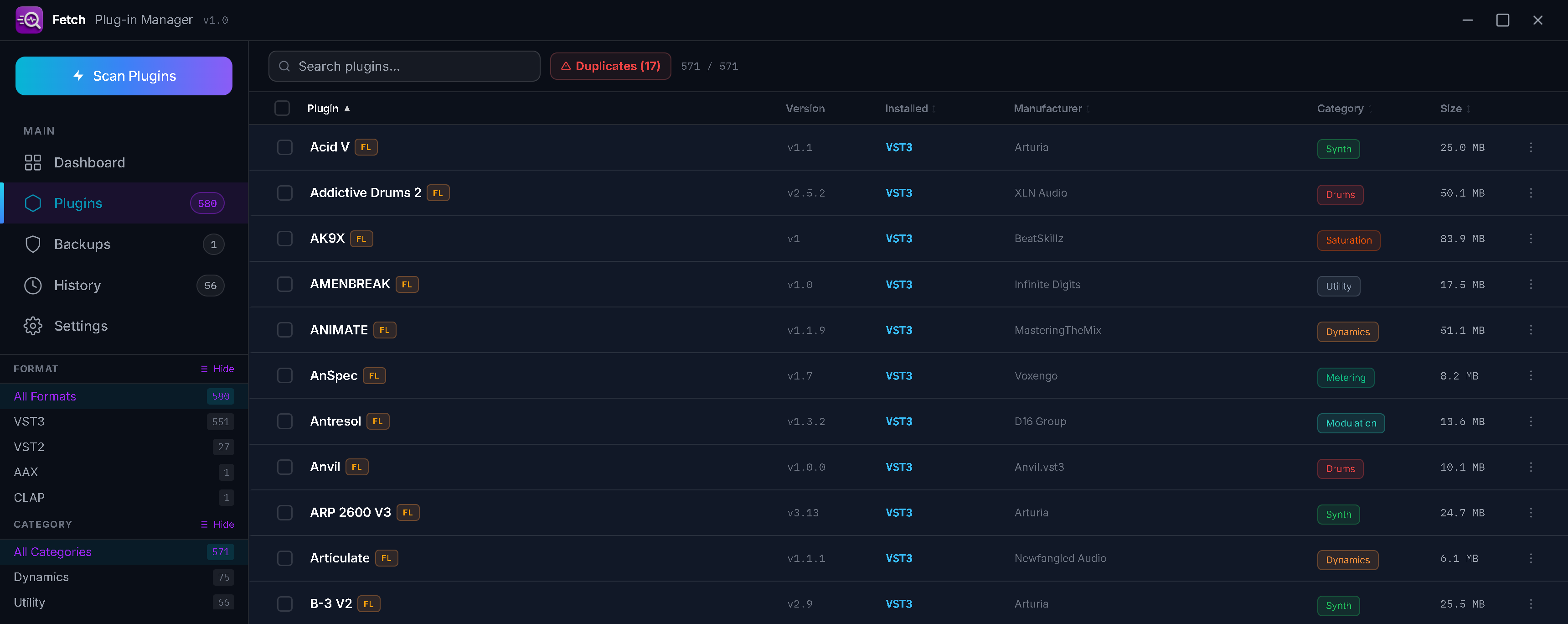 FETCH scan view